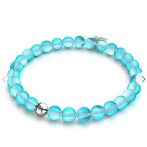 NOGU aquamarine mermaid glass Blue Bracelet new